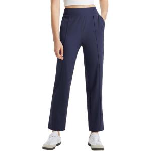 imageBALEAF Womens Travel Pants Lightweight Work Pants Stretch Business Casual Ankle Athletic Golf with Pockets UPF50Navy Blue