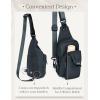 imageBALEAF Small Sling Bag Women Crossbody Backpack Adjustable Strap Shoulder Chest Daypack Casual Traveling Hiking Daily WhiteDark Grey