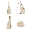 imageBALEAF Small Sling Bag Women Crossbody Backpack Adjustable Strap Shoulder Chest Daypack Casual Traveling Hiking Daily WhiteWhite