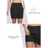 imageBALEAF Womens Skorts Skirts Hiking Skorts 5 Pockets 16quot Golf Skorts Tennis Athletic Quick Dry Skirts UPF 50Black