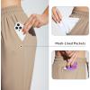 imageBALEAF Womens Swim Capris Pants 18quot Knee Length Modest Swimsuits Quick Dry UPF 50 Beach Bathing Suit Bottoms with PocketsBrown