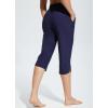 imageBALEAF Womens Swim Capris Pants 18quot Knee Length Modest Swimsuits Quick Dry UPF 50 Beach Bathing Suit Bottoms with PocketsNavy