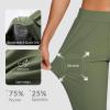 imageBALEAF Womens Travel Pants Lightweight Stretch with Zipper Pockets Petite Ankle Dressy Golf Work Business Casual SlacksArmy Green