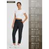 imageBALEAF Womens Travel Pants Lightweight Stretch with Zipper Pockets Petite Ankle Dressy Golf Work Business Casual SlacksBlack