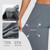 imageBALEAF Womens Travel Pants Lightweight Stretch with Zipper Pockets Petite Ankle Dressy Golf Work Business Casual SlacksDark Grey