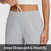 imageBALEAF Womens Travel Pants Lightweight Stretch with Zipper Pockets Petite Ankle Dressy Golf Work Business Casual SlacksFrost Grey