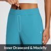 imageBALEAF Womens Travel Pants Lightweight Stretch with Zipper Pockets Petite Ankle Dressy Golf Work Business Casual SlacksGlacier Blue