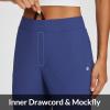 imageBALEAF Womens Travel Pants Lightweight Stretch with Zipper Pockets Petite Ankle Dressy Golf Work Business Casual SlacksNavy