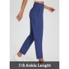 imageBALEAF Womens Travel Pants Lightweight Stretch with Zipper Pockets Petite Ankle Dressy Golf Work Business Casual SlacksNavy
