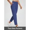 imageBALEAF Womens Travel Pants Lightweight Stretch with Zipper Pockets Petite Ankle Dressy Golf Work Business Casual SlacksNavy