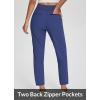 imageBALEAF Womens Travel Pants Lightweight Stretch with Zipper Pockets Petite Ankle Dressy Golf Work Business Casual SlacksNavy