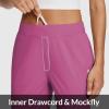 imageBALEAF Womens Travel Pants Lightweight Stretch with Zipper Pockets Petite Ankle Dressy Golf Work Business Casual SlacksPink