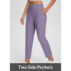 imageBALEAF Womens Travel Pants Lightweight Stretch with Zipper Pockets Petite Ankle Dressy Golf Work Business Casual SlacksPurple