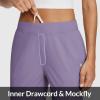 imageBALEAF Womens Travel Pants Lightweight Stretch with Zipper Pockets Petite Ankle Dressy Golf Work Business Casual SlacksPurple