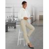 imageBALEAF Womens Travel Pants Lightweight Stretch with Zipper Pockets Petite Ankle Dressy Golf Work Business Casual SlacksTwill
