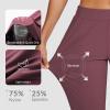 imageBALEAF Womens Travel Pants Lightweight Stretch with Zipper Pockets Petite Ankle Dressy Golf Work Business Casual SlacksWine Red