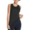 imageBALEAF Womens Workout Tank Top Racerback Tops Sleeveless Running Shirts Loose Fit Yoga Athletic Gym Sports01black