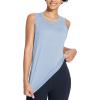 imageBALEAF Womens Workout Tank Top Racerback Tops Sleeveless Running Shirts Loose Fit Yoga Athletic Gym Sports01blue