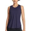 imageBALEAF Womens Workout Tank Top Racerback Tops Sleeveless Running Shirts Loose Fit Yoga Athletic Gym Sports01navy