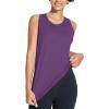imageBALEAF Womens Workout Tank Top Racerback Tops Sleeveless Running Shirts Loose Fit Yoga Athletic Gym Sports01purple