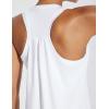 imageBALEAF Womens Workout Tank Top Racerback Tops Sleeveless Running Shirts Loose Fit Yoga Athletic Gym Sports01white