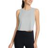 imageBALEAF Womens Workout Tank Top Racerback Tops Sleeveless Running Shirts Loose Fit Yoga Athletic Gym Sports02croppe04grey