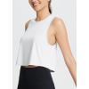 imageBALEAF Womens Workout Tank Top Racerback Tops Sleeveless Running Shirts Loose Fit Yoga Athletic Gym Sports02croppe04white