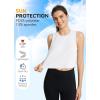 imageBALEAF Womens Workout Tank Top Racerback Tops Sleeveless Running Shirts Loose Fit Yoga Athletic Gym Sports02croppe04white