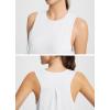 imageBALEAF Womens Workout Tank Top Racerback Tops Sleeveless Running Shirts Loose Fit Yoga Athletic Gym Sports02croppe04white