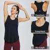imageBALEAF Womens Workout Tank Tops Loose Fit Racerback Top Sleeveless Shirts Lightweight Yoga Athletic Gym RunningBlack
