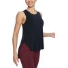 imageBALEAF Womens Workout Tank Tops Loose Fit Racerback Top Sleeveless Shirts Lightweight Yoga Athletic Gym RunningBlack