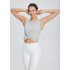 imageBALEAF Womens Workout Tank Tops Loose Fit Racerback Top Sleeveless Shirts Lightweight Yoga Athletic Gym RunningLimestone
