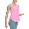 imageBALEAF Womens Workout Tank Tops Loose Fit Racerback Top Sleeveless Shirts Lightweight Yoga Athletic Gym RunningPlumeria