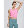 imageBALEAF Womens Workout Tank Tops Loose Fit Racerback Top Sleeveless Shirts Lightweight Yoga Athletic Gym RunningPlumeria
