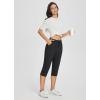 imageBALEAF Womens Yoga Capris Pants with Pockets Lightweight UPF50 Drawstring Waist Petite Athletic Sweatpants Casual SummerBlack