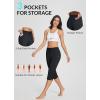 imageBALEAF Womens Yoga Capris Pants with Pockets Lightweight UPF50 Drawstring Waist Petite Athletic Sweatpants Casual SummerBlack