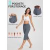 imageBALEAF Womens Yoga Capris Pants with Pockets Lightweight UPF50 Drawstring Waist Petite Athletic Sweatpants Casual SummerDark Grey