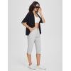 imageBALEAF Womens Yoga Capris Pants with Pockets Lightweight UPF50 Drawstring Waist Petite Athletic Sweatpants Casual SummerLight Grey
