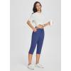 imageBALEAF Womens Yoga Capris Pants with Pockets Lightweight UPF50 Drawstring Waist Petite Athletic Sweatpants Casual SummerNavy Blue