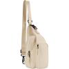 imageBALEAF Small Sling Bag Women Crossbody Backpack Adjustable Strap Shoulder Chest Daypack Casual Traveling Hiking Daily WhiteWhite