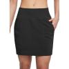 imageBALEAF Womens Skorts Skirts Hiking Skorts 5 Pockets 16quot Golf Skorts Tennis Athletic Quick Dry Skirts UPF 50Black
