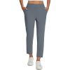 imageBALEAF Womens Travel Pants Lightweight Stretch with Zipper Pockets Petite Ankle Dressy Golf Work Business Casual SlacksDark Grey