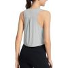 imageBALEAF Womens Workout Tank Top Racerback Tops Sleeveless Running Shirts Loose Fit Yoga Athletic Gym Sports02croppe04grey
