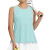 imageBALEAF Womens Workout Tank Top Racerback Tops Sleeveless Running Shirts Loose Fit Yoga Athletic Gym Sports03blue