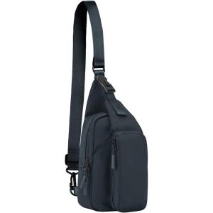 imageBALEAF Small Sling Bag Women Crossbody Backpack Adjustable Strap Shoulder Chest Daypack Casual Traveling Hiking Daily WhiteDark Grey