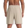 imageBALEAF Mens Athletic Shorts 7quot Quick Dry Running Workout 2 in 1 with Liner Lightweight Gym with Zipper Pocket UPF50Khaki
