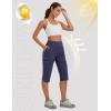 imageBALEAF Womens 17 Capri Pants Cycling Cargo Capris Lighweight Quick Dry Zipper Pockets Hiking Biking Casual OutdoorNavy Blue