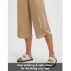 imageBALEAF Womens Capri Pants Plus Size Capris Running Athletic Wide Leg Quick Dry Workout UPF 50 Hiking Casual LooseBrown