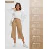 imageBALEAF Womens Capri Pants Plus Size Capris Running Athletic Wide Leg Quick Dry Workout UPF 50 Hiking Casual LooseBrown