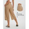 imageBALEAF Womens Capri Pants Plus Size Capris Running Athletic Wide Leg Quick Dry Workout UPF 50 Hiking Casual LooseBrown